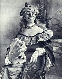 Dan Leno as a pantomime dame.